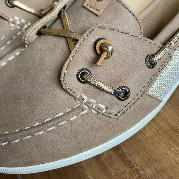 Sperry Gold Metallic and Leather Boat Shoe - Picture 8 of 8
